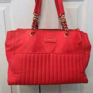 B Makowsky Handbag Coral/Salmon Fast Ship Sale